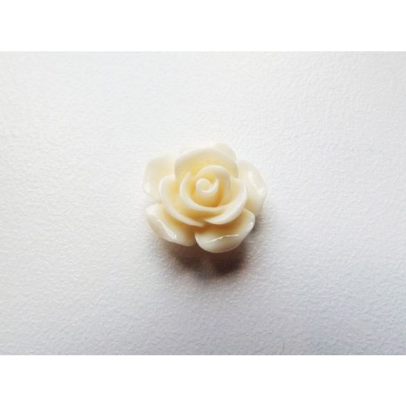 Törtfehér rózsa cabochon - 15mm
