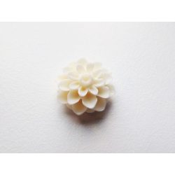 Törtfehér dália cabochon - 16x8mm