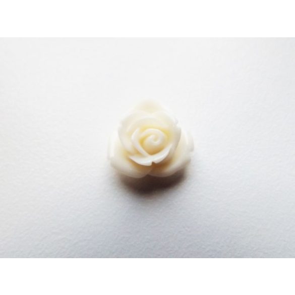 Törtfehér rózsa cabochon - 15x7mm - *Triangle*