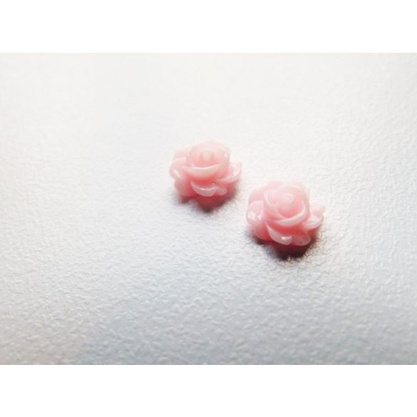 Apró rózsa cabochon-pár - 7x3mm - Rózsaszín