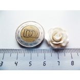 18mm Fehér rózsa cabochon