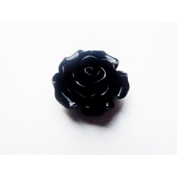 20mm Fekete rózsa cabochon