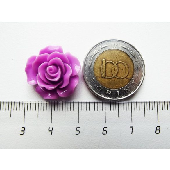 20mm Lila1 rózsa cabochon