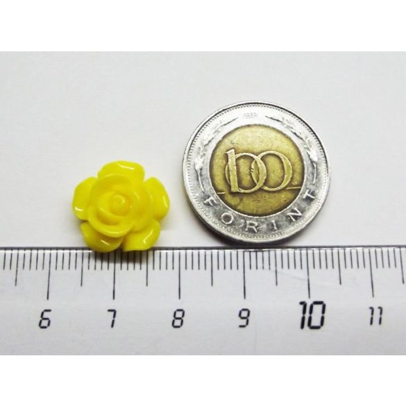 Sárga rózsa cabochon - 15mm