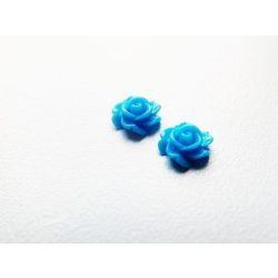 Apró rózsa cabochon-pár - 7x3mm - kék