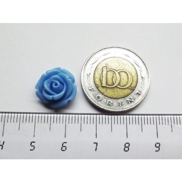 Kék rózsa cabochon - 14mm