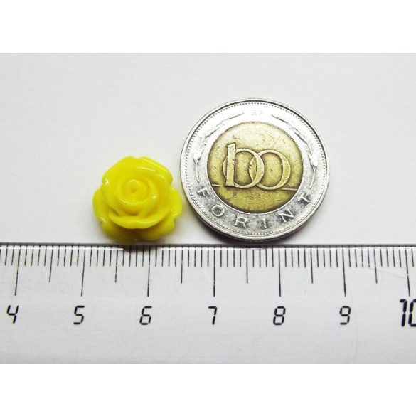 Sárga rózsa cabochon - 14mm