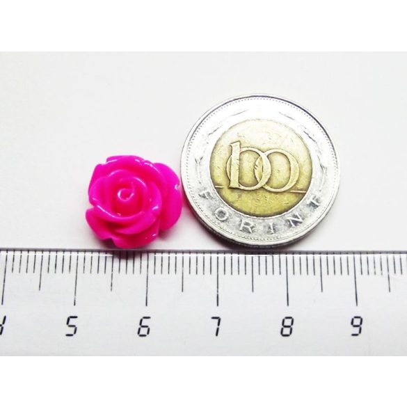 Pink rózsa cabochon - 14mm