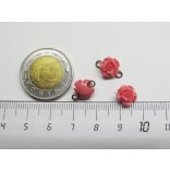 Fűzhető rózsa-gyöngy - korall színű