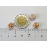 Púder rózsa cabochon - 1 cm