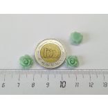 Mentazöld rózsa cabochon - 1 cm