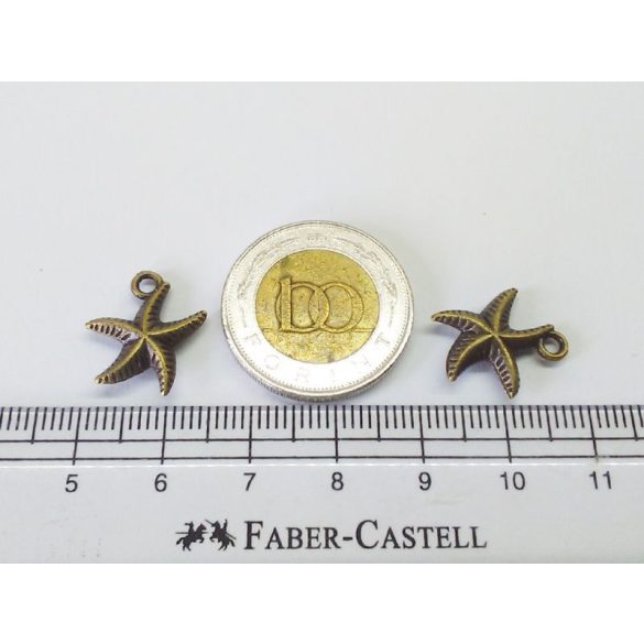 Antik bronz tengeri csillag charm (16*14,5mm)