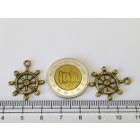 Kicsi love-feliratos bronz hajókormány (2,4*2cm)