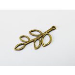 Antik bronz leveles ág (38*18mm)