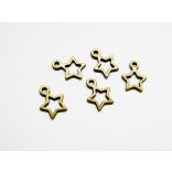 Csillag-charmok (5db) - bronz