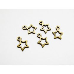 Csillag-charmok (5db) - bronz