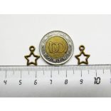 Csillag-charmok (5db) - bronz
