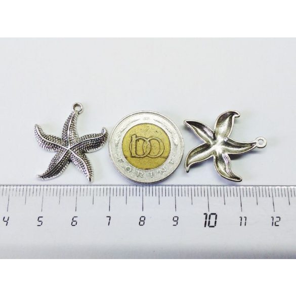 Tengeri csillag medál - antik ezüst (26*23mm)