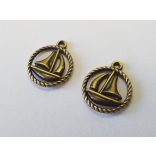 Hajó karikában - antik bronz