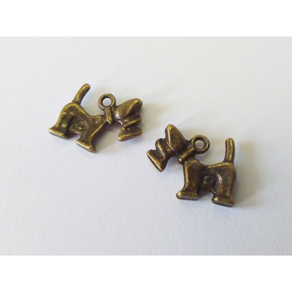 Skót terrier <3 - antik bronz (18mm)