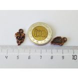 Vörösréz szőlő charm (17mm)