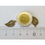Levél #1 - antik bronz (19mm)