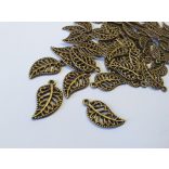 Levél #1 - antik bronz (19mm)