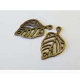 Levél4 - antik bronz (26mm)
