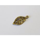 Levél6 - antik bronz (29mm)