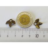 Levélkék összekötő - antik bronz