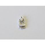 Apró antik ezüst bagoly 3D (15mm)