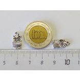 Apró antik ezüst bagoly 3D (15mm)