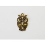 Bagoly3 - Antik bronz (33mm)