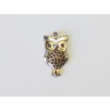 Bagoly4 - Antik ezüst(26mm)