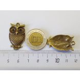 Bagoly5 - antik bronz (30mm)