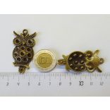 Bagoly6 - antik bronz (48mm)