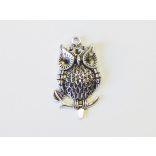 Bagoly ágon - antik ezüst