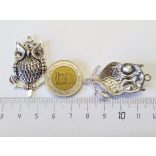 Bagoly ágon - antik ezüst