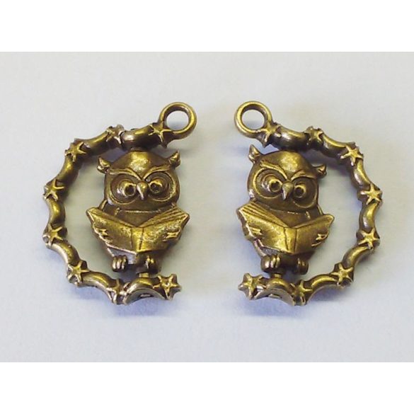 Könyvmoly Bagoly :) 3D-s forgó medál