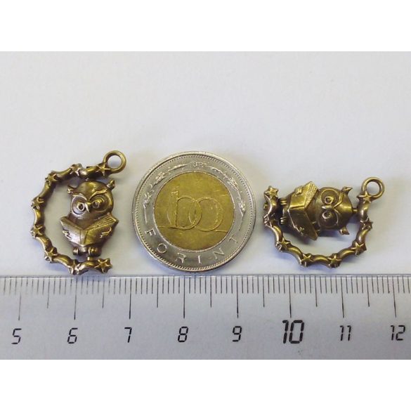 Könyvmoly Bagoly :) 3D-s forgó medál