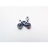 Bicikli charm - antik ezüst