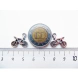 Bicikli charm - antik ezüst