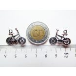 Bicikli charm 3D - antik ezüst