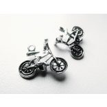 Bicikli charm 3D - antik ezüst