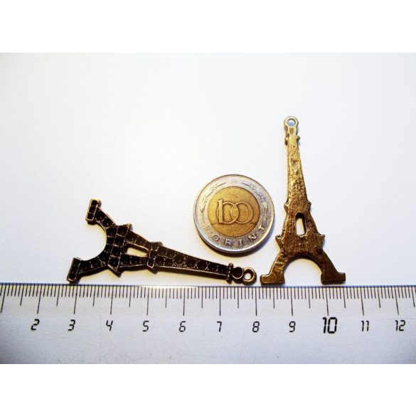 Strasszozható Eiffel torony - antik bronz