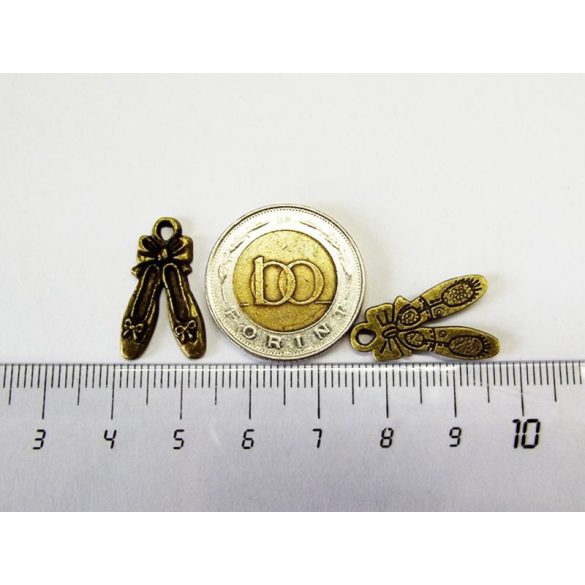 Balettcipők - charm - bronz
