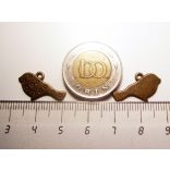 Virágmintás Madárka charm