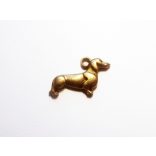 Tacskó charm - bronz