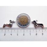 Tacskó charm - antik ezüst