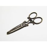 Nagy olló medál (6cm) - bronz